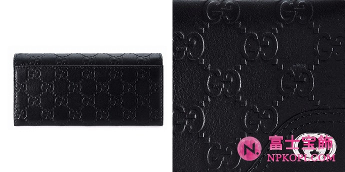 GUCCI/グッチ 2012年春夏MEN NEW BRITTグッチシマGG柄Gディテール2つ折り長財布 216589 A0V1N 1000 